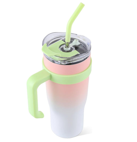 Tumbler mit Strohhalm und Griff